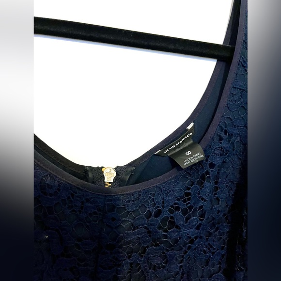 Navy Blue Club Monaco summer dress - size 00 - Picture 3 of 3